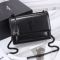 Saint Laurent Medium Sunset Flap Bag In Leather Black