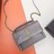 Saint Laurent Medium Sunset Top Handle Bag In Box Leather Grey/Gold