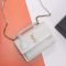 Saint Laurent Medium Sunset Top Handle Bag In Box Leather White/Gold