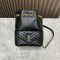 Saint Laurent Mini Joe Bucket Bag In Quilted Lambskin Black/Gold