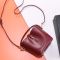 Saint Laurent Mini Le 37 Bucket Bag In Shiny Leather Red/Gold