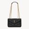 Saint Laurent Mini Loulou Puffer Bag In Quilted Lambskin Black/Gold