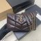 Saint Laurent Mini Loulou Puffer Bag In Quilted Lambskin Coffee/Gold