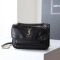 Saint Laurent Mini Niki Bag In Crinkled Vintage Leather Black/Gold