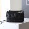 Saint Laurent Mini Niki Bag In Crinkled Vintage Leather Black/Silver