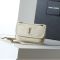 Saint Laurent Mini Niki Bag In Grained Lambskin White/Gold