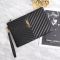 Saint Laurent Monogram Clutch In Matelasse Leather Black/Gold