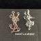 Saint Laurent Opyum Earrings In Stars Metal Silver