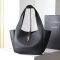 Saint Laurent Small LE 5 A 7 Bea Tote In Grained Leather Black/Gold
