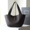 Saint Laurent Small LE 5 A 7 Bea Tote In Grained Leather Coffee/Gold