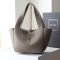Saint Laurent Small LE 5 A 7 Bea Tote In Grained Leather Grey/Gold