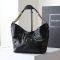 Saint Laurent Small Hortense Hobo Bag In Lustrous Shiny Calfskin Black/Gold