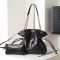 Saint Laurent Small Jamie Shopping Bag In Lambskin Black/Gold
