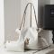 Saint Laurent Small Jamie Shopping Bag In Lambskin White/Gold