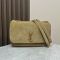 Saint Laurent Small Jamie 4.3 Bag In Suede Green/Gold