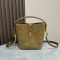 Saint Laurent Small Le 37 Bucket Bag In Suede Olive/Gold