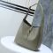 Saint Laurent Small Le 5 A 7 Supple Bag In Grained Leather Green/Gold