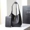 Saint Laurent Small Le 5 A 7 Supple Bag In Leather Black/Gold