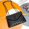 Saint Laurent Small Loulou Chain Bag In Matelasse Y Leather Black