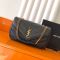 Saint Laurent Small Loulou Chain Bag In Matelasse Lambskin Dark Grey/Gold