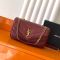 Saint Laurent Small Loulou Chain Bag In Matelasse Lambskin Merlot/Gold