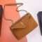Saint Laurent Small Loulou Puffer Bag In Suede Brown/Gold