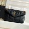 Saint Laurent Small Loulou Puffer Bag In Quilted Lambskin Black/Gold