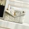 Saint Laurent Small Loulou Puffer Bag In Quilted Lambskin White/Gold