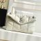 Saint Laurent Small Loulou Puffer Bag In Quilted Lambskin White/Silver
