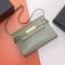 Saint Laurent Small Manhattan Shoulder Bag In Box Leather Green/Gold