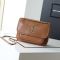 Saint Laurent Small Niki Bag In Grained Lambskin Brown/Gold