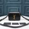 Saint Laurent Small Solferino Satchel In Box Leather Black/Gold