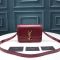 Saint Laurent Small Solferino Satchel In Box Leather Burgundy/Gold