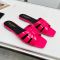Saint Laurent Tribute Slides Women Patent Leather Rose