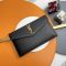 Saint Laurent Uptown Pouch In Calfskin Black/Gold